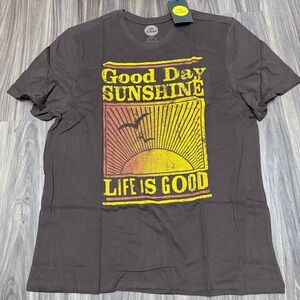 NWT Life is Good Cotton sleep Tee Shirt “good day sunshine” size L
